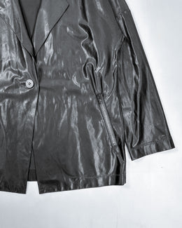 Issey Miyake Fluid Tanned Black Jacket 1990's