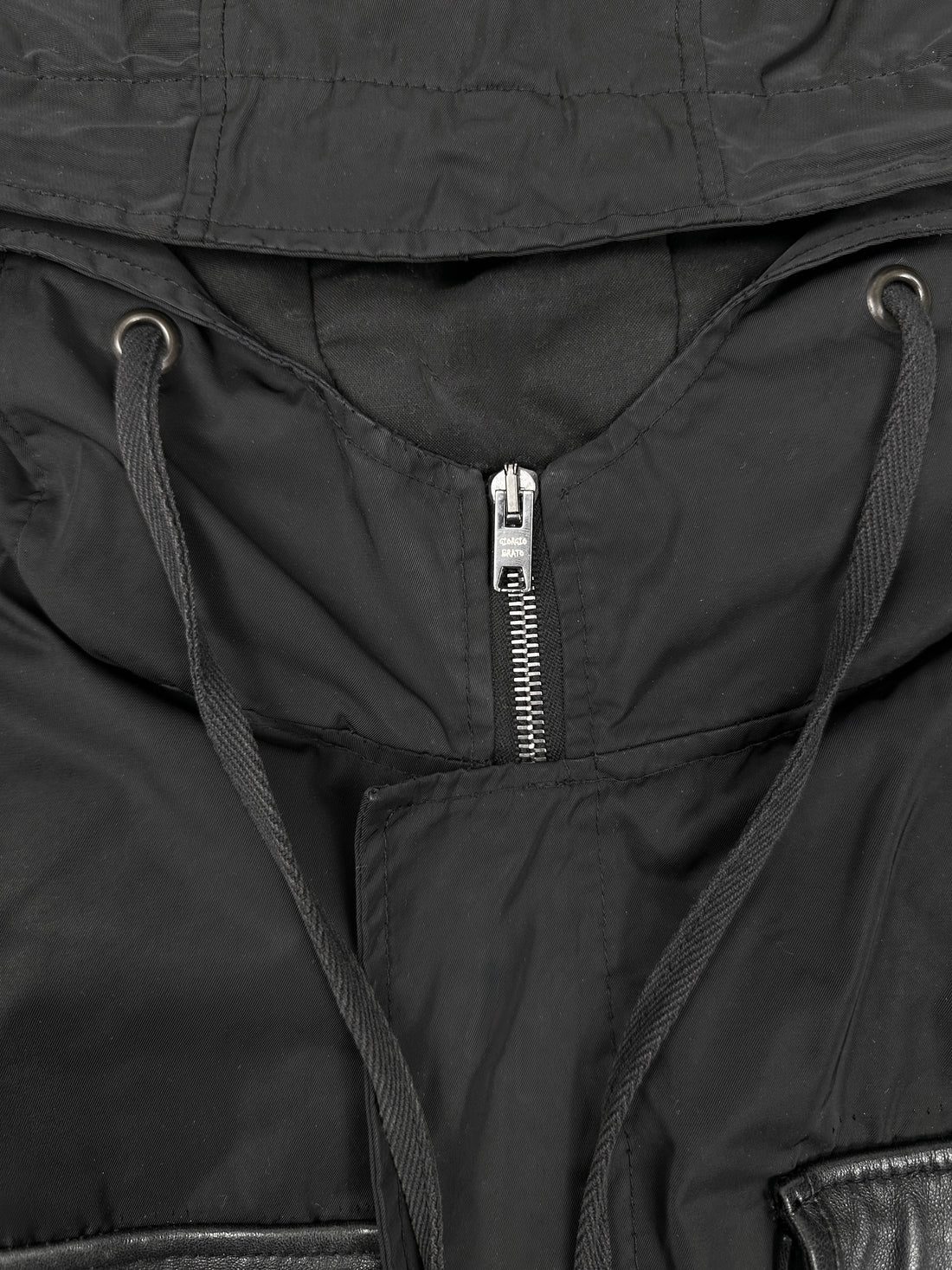 Giorgio Brato Nylon + Leather pockets utility Jacket 2000's
