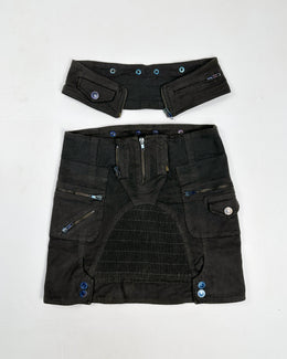 Gaetano Navarra Zipped Heavy Skirt 1990's