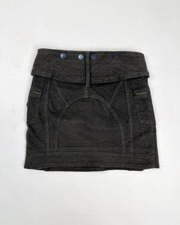 Gaetano Navarra Zipped Heavy Skirt 1990's