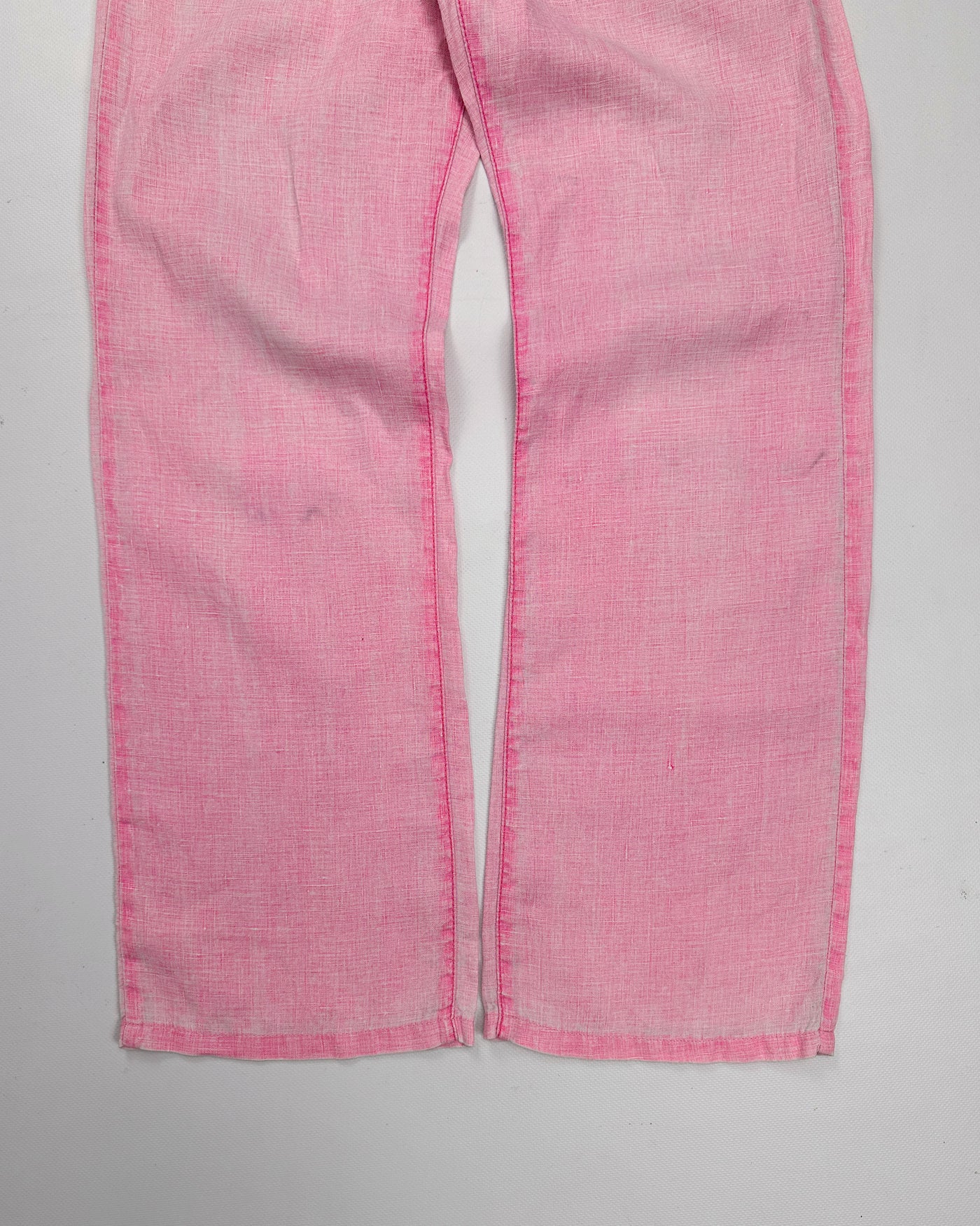 Versace Washed Pink Linen Light Pants 2000's