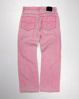 Versace Washed Pink Linen Light Pants 2000's