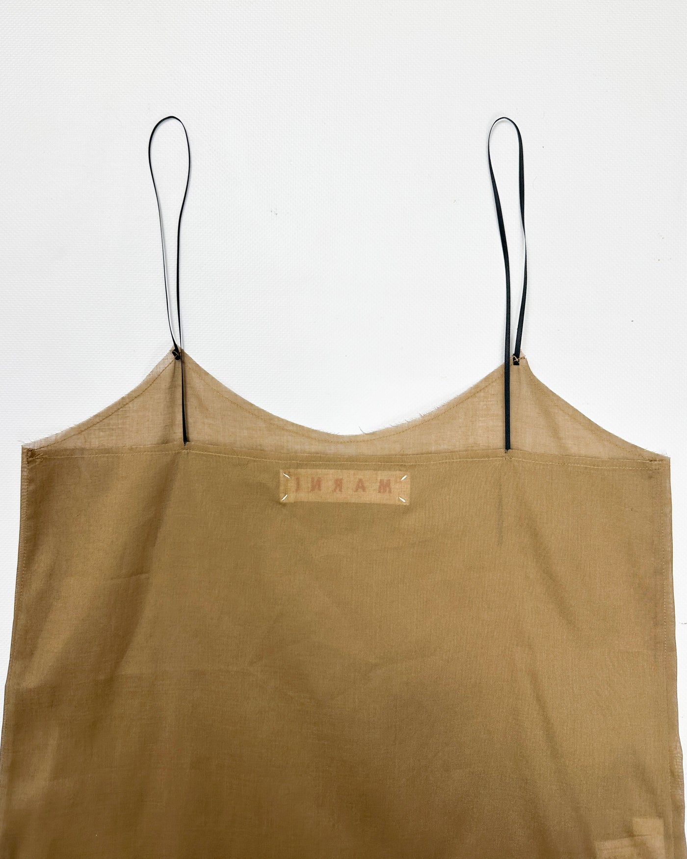 Marni Light Brown Silk Dress 2000's