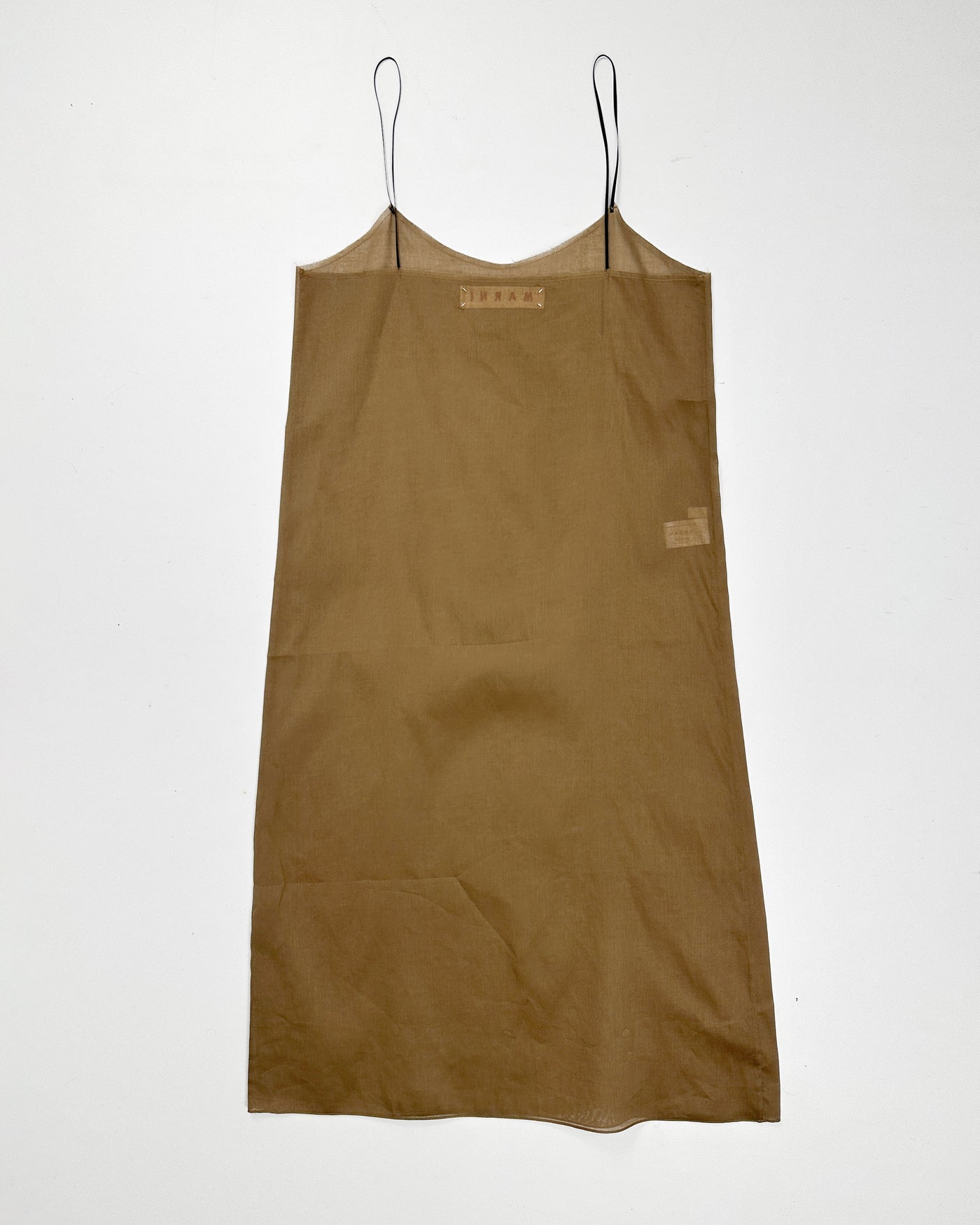 Marni Light Brown Silk Dress 2000's