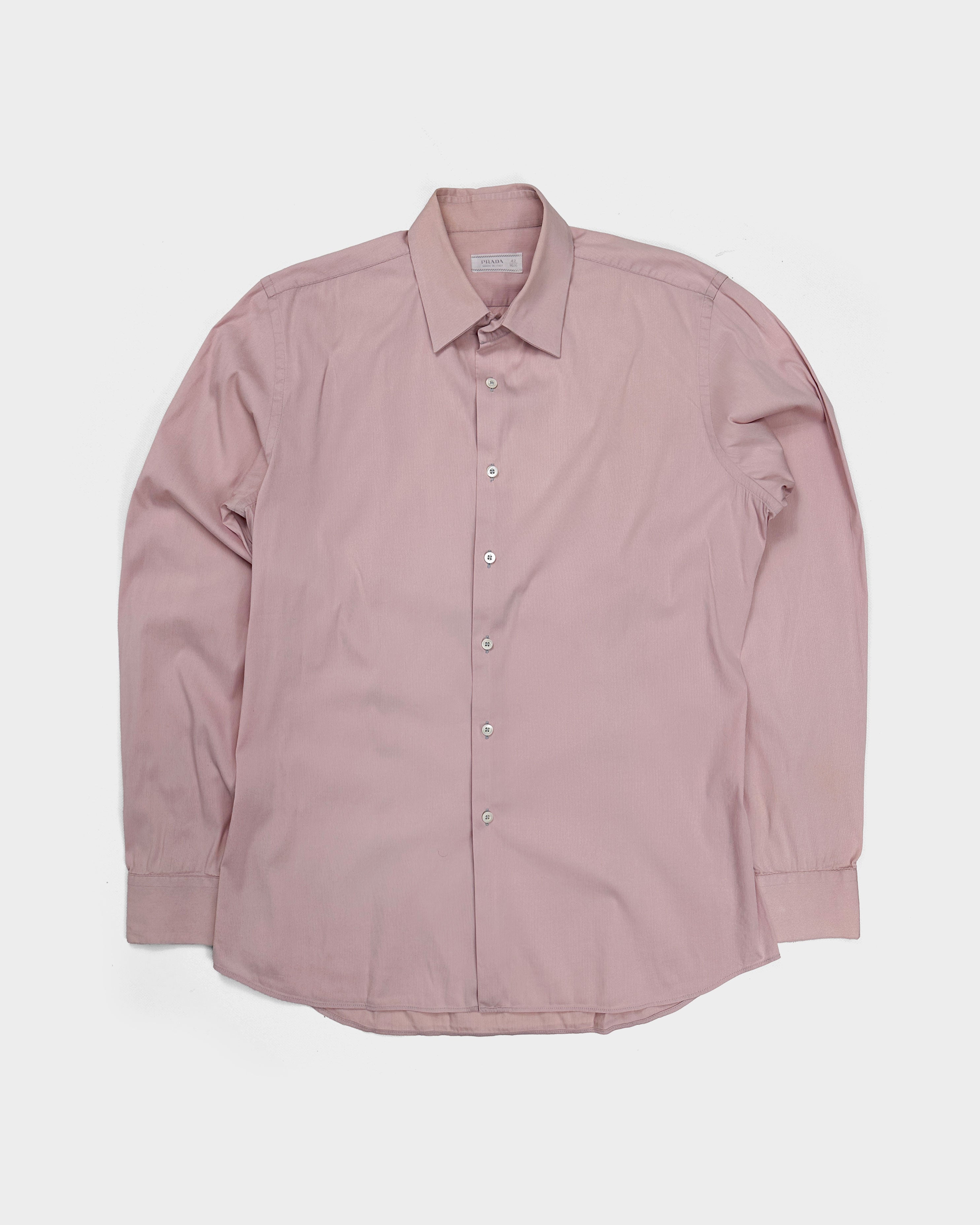 Prada Light Pink Cotton Shirt 2000's - Vintagetts