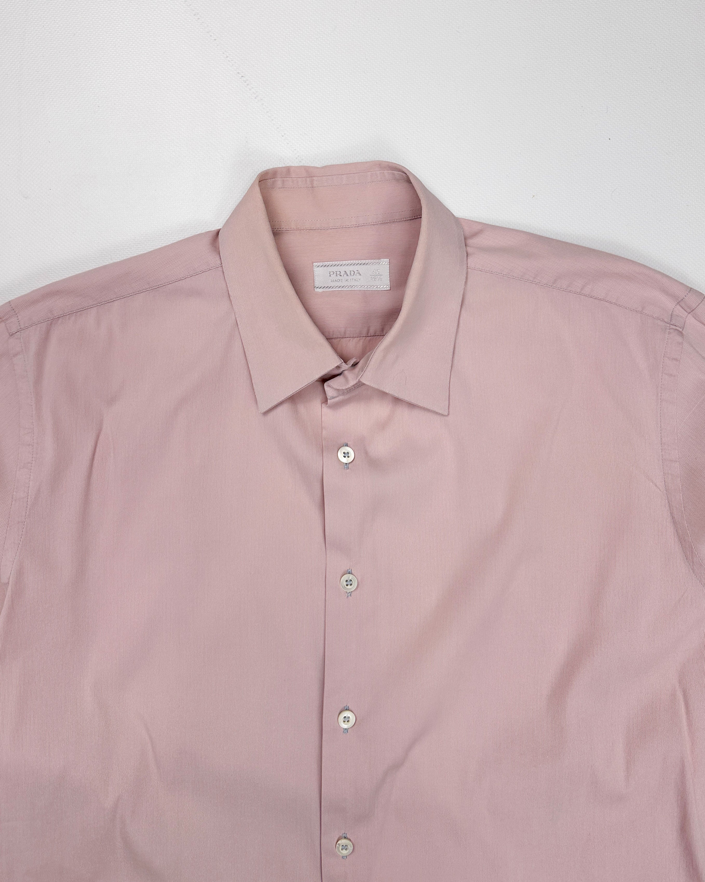 Prada Light Pink Cotton Shirt 2000's - Vintagetts
