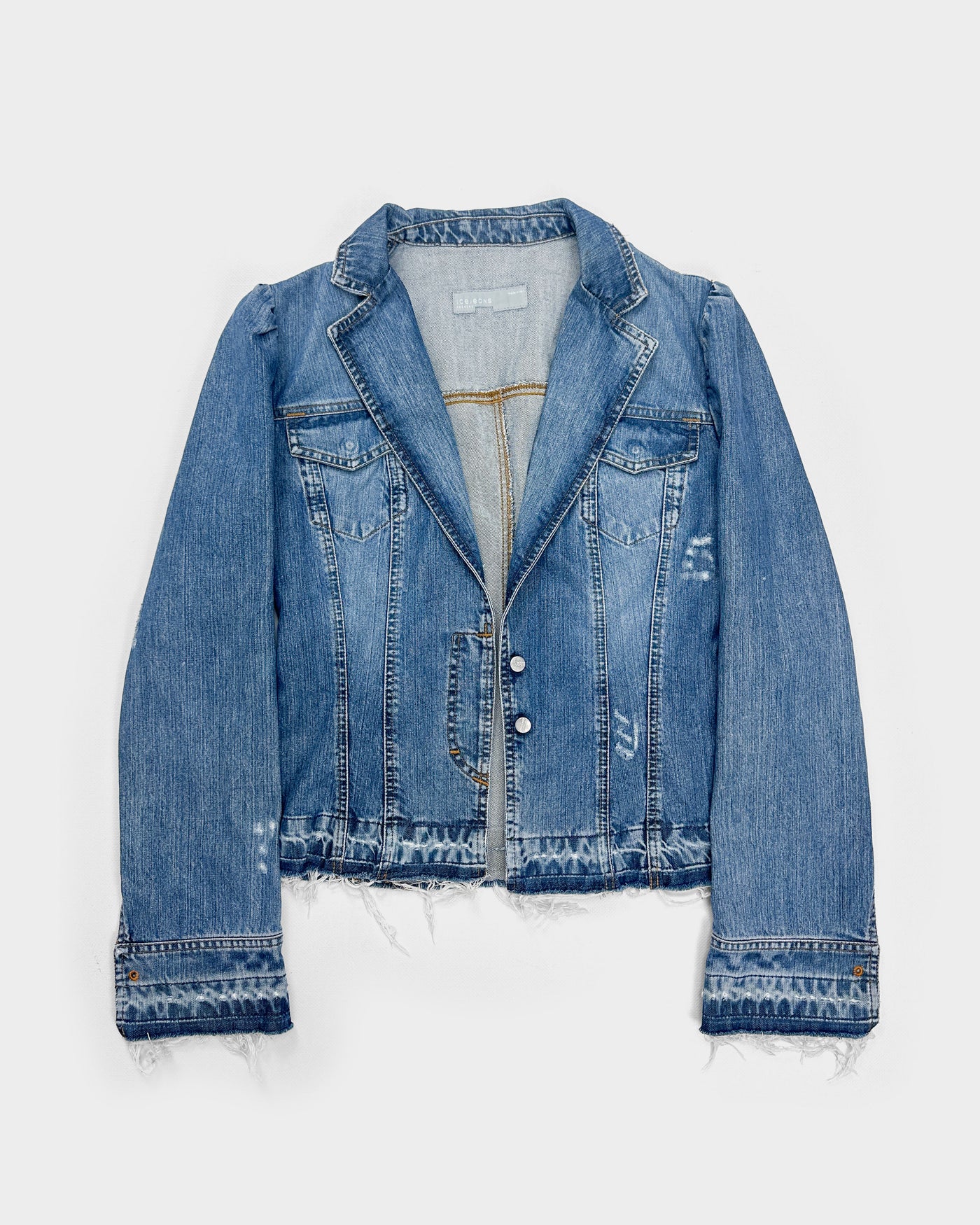 Iceberg Jeans Distressed Denim Jacket 2000's - Vintagetts
