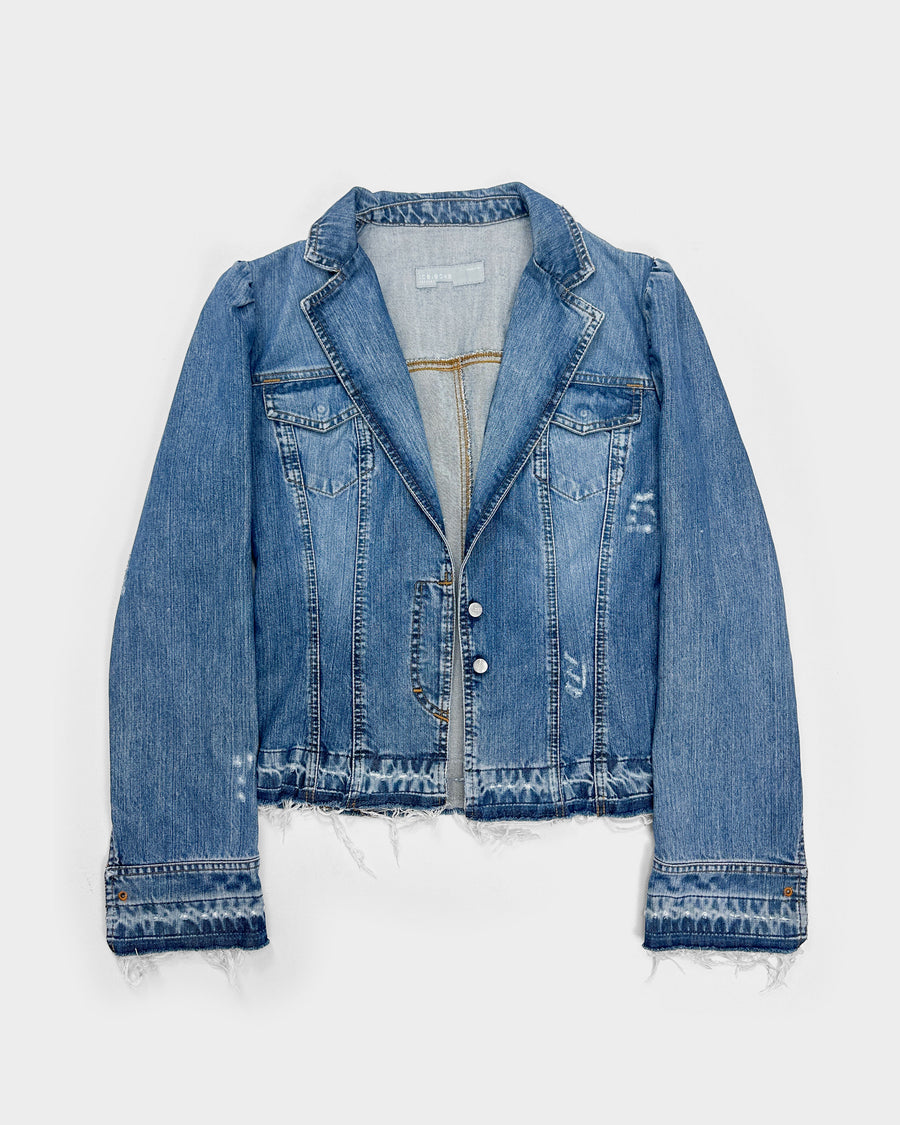 Iceberg Jeans Distressed Denim Jacket 2000's - Vintagetts