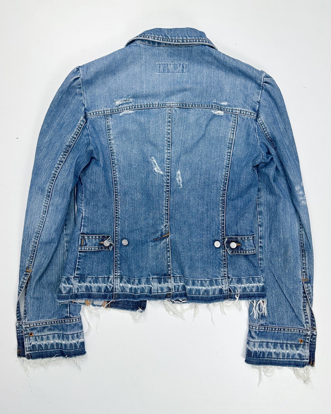 Iceberg Jeans Distressed Denim Jacket 2000's - Vintagetts