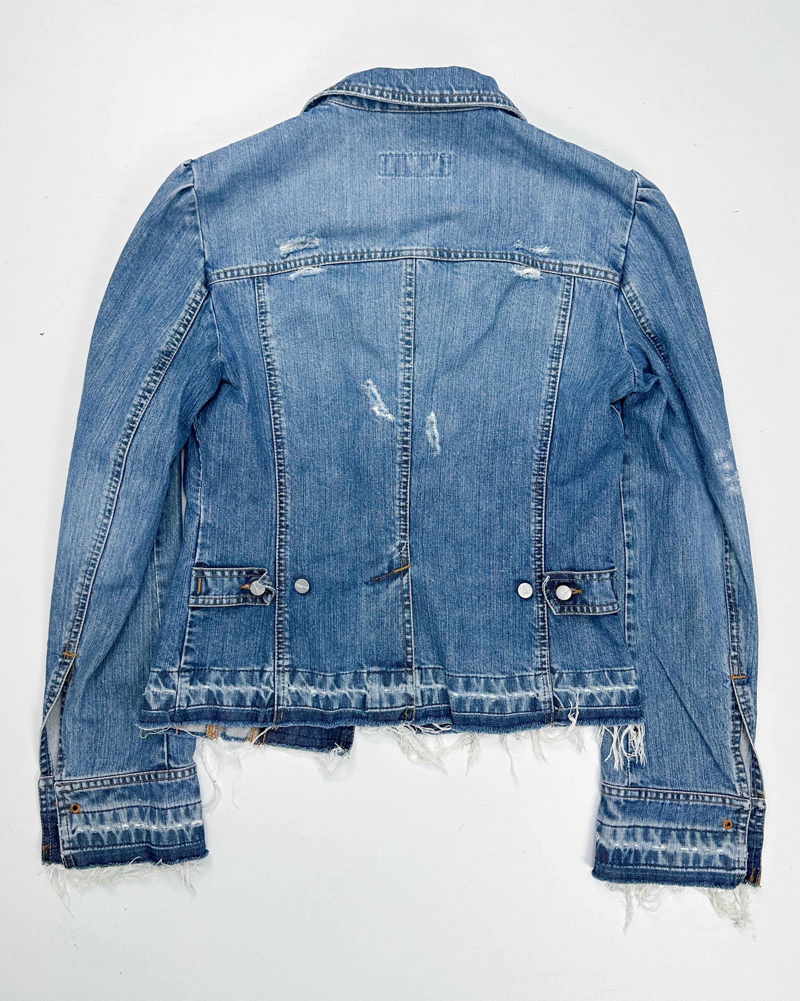 Iceberg Jeans Distressed Denim Jacket 2000's - Vintagetts