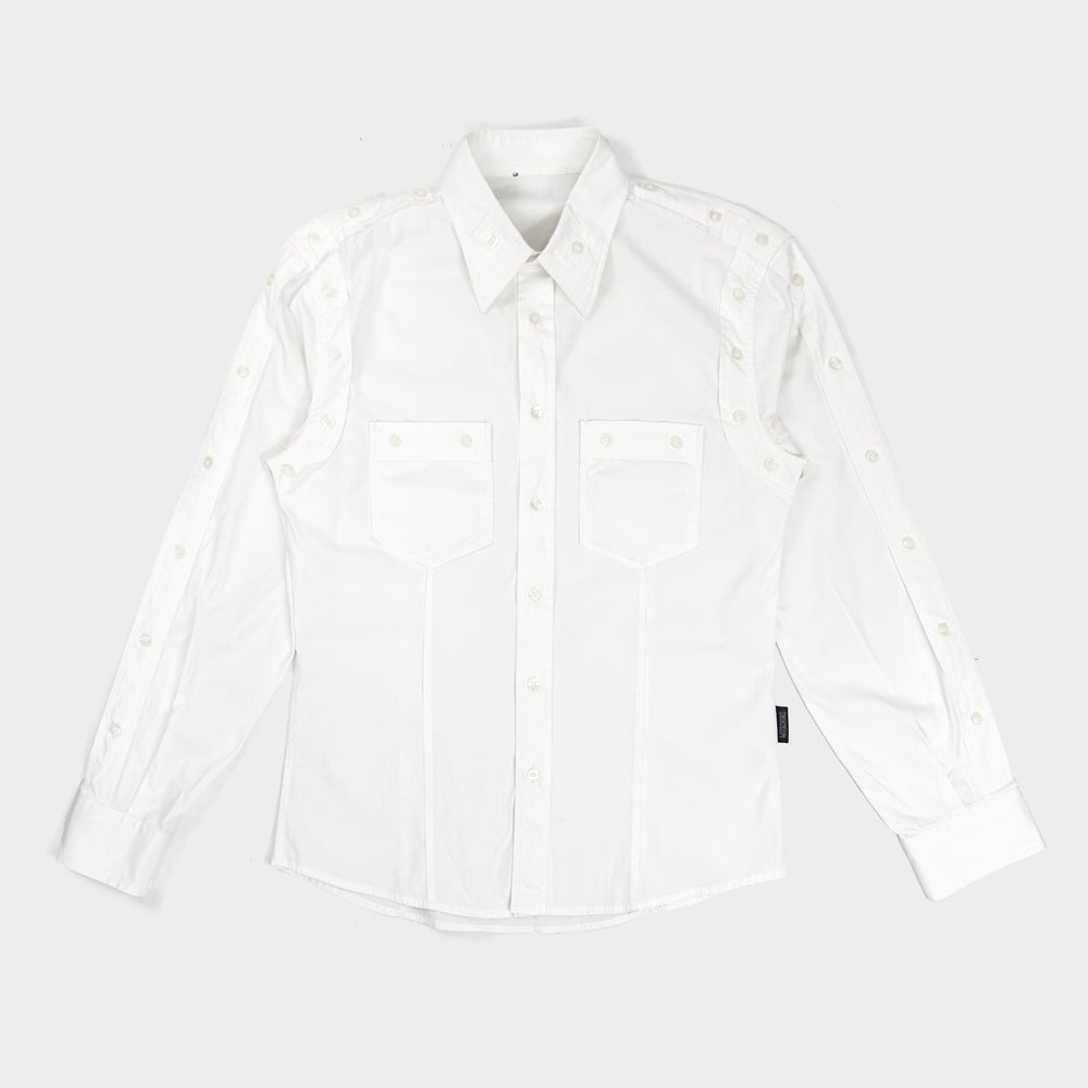 Moschino 50-Button White Shirt 2000's