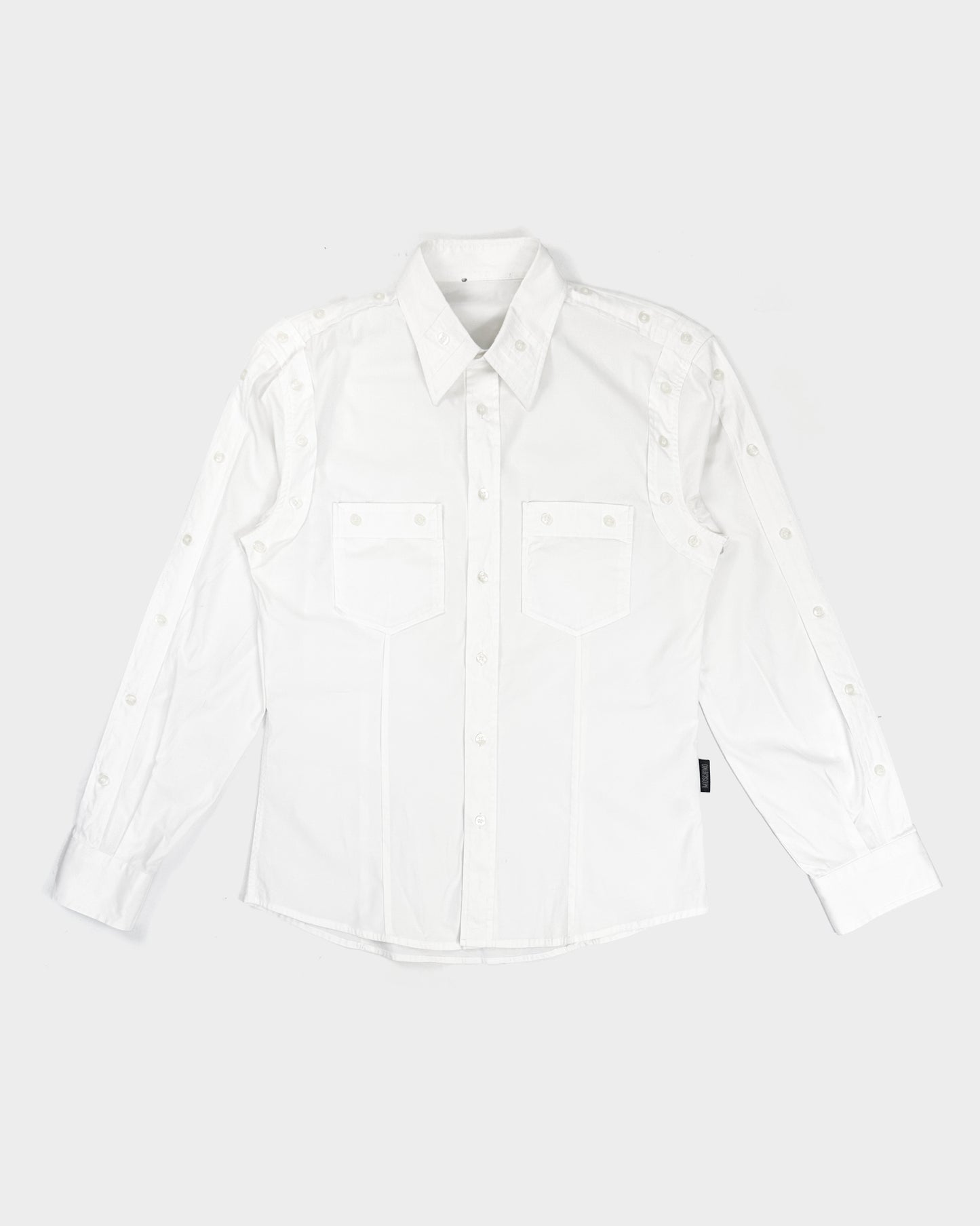 Moschino 50-Button White Shirt 2000's