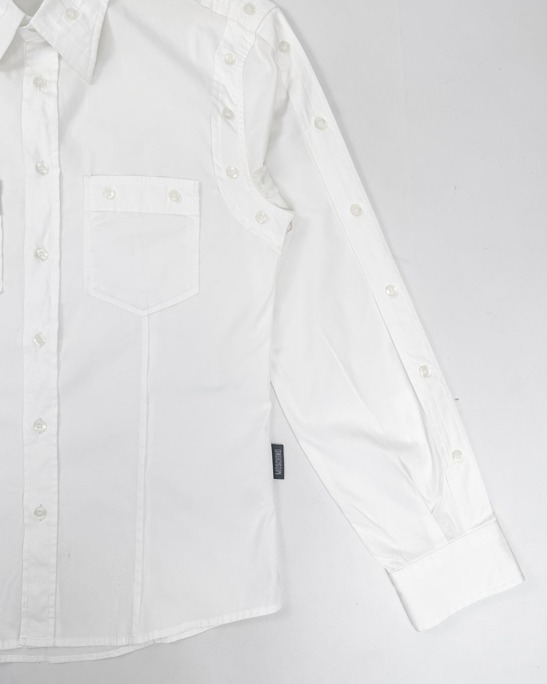 Moschino 50-Button White Shirt 2000's