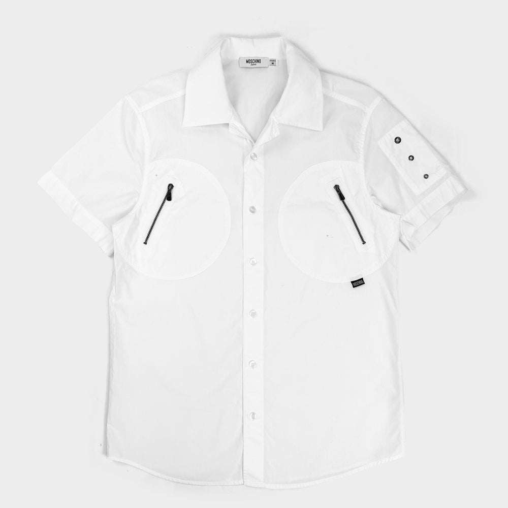 Moschino 2-Pocket White Shirt 1990's