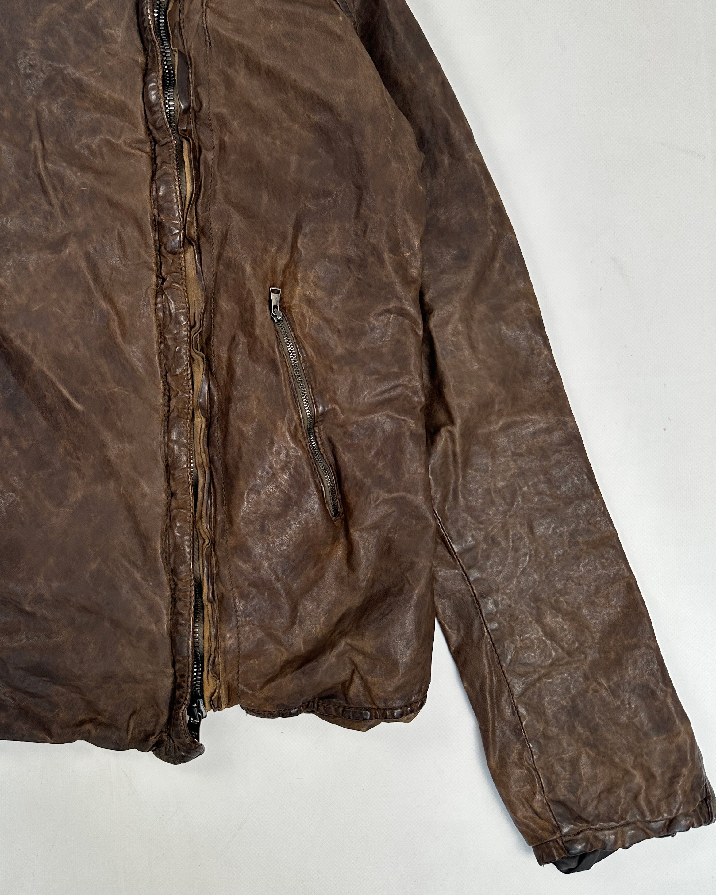 Giorgio Brato Collared Leather Jacket (Handmade in Italy) 2000's