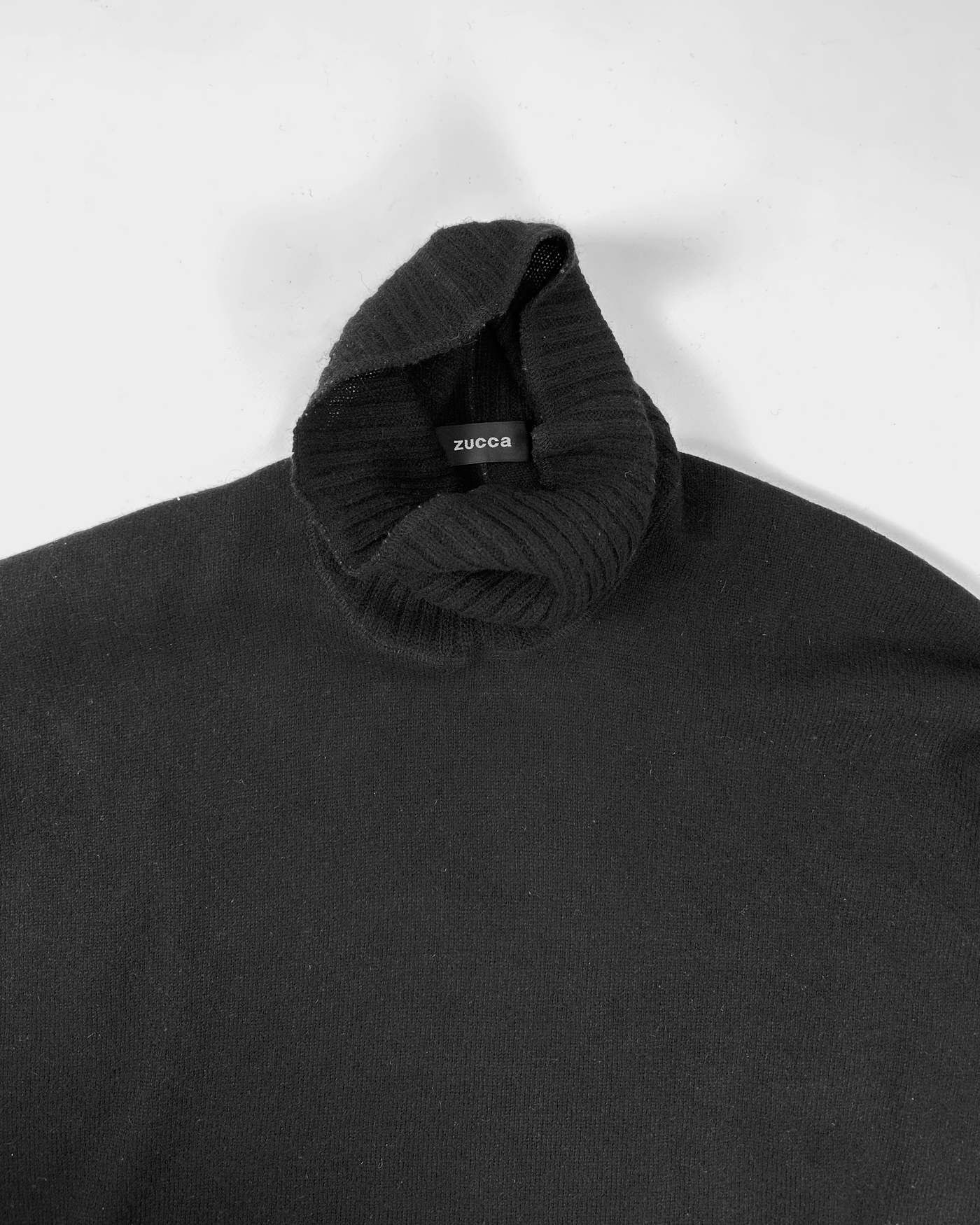 Cabane de Zucca "Bat Shape" Black Wool Knitwear 2000's