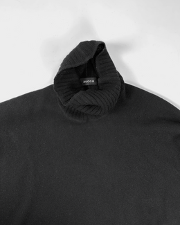 Cabane de Zucca "Bat Shape" Black Wool Knitwear 2000's