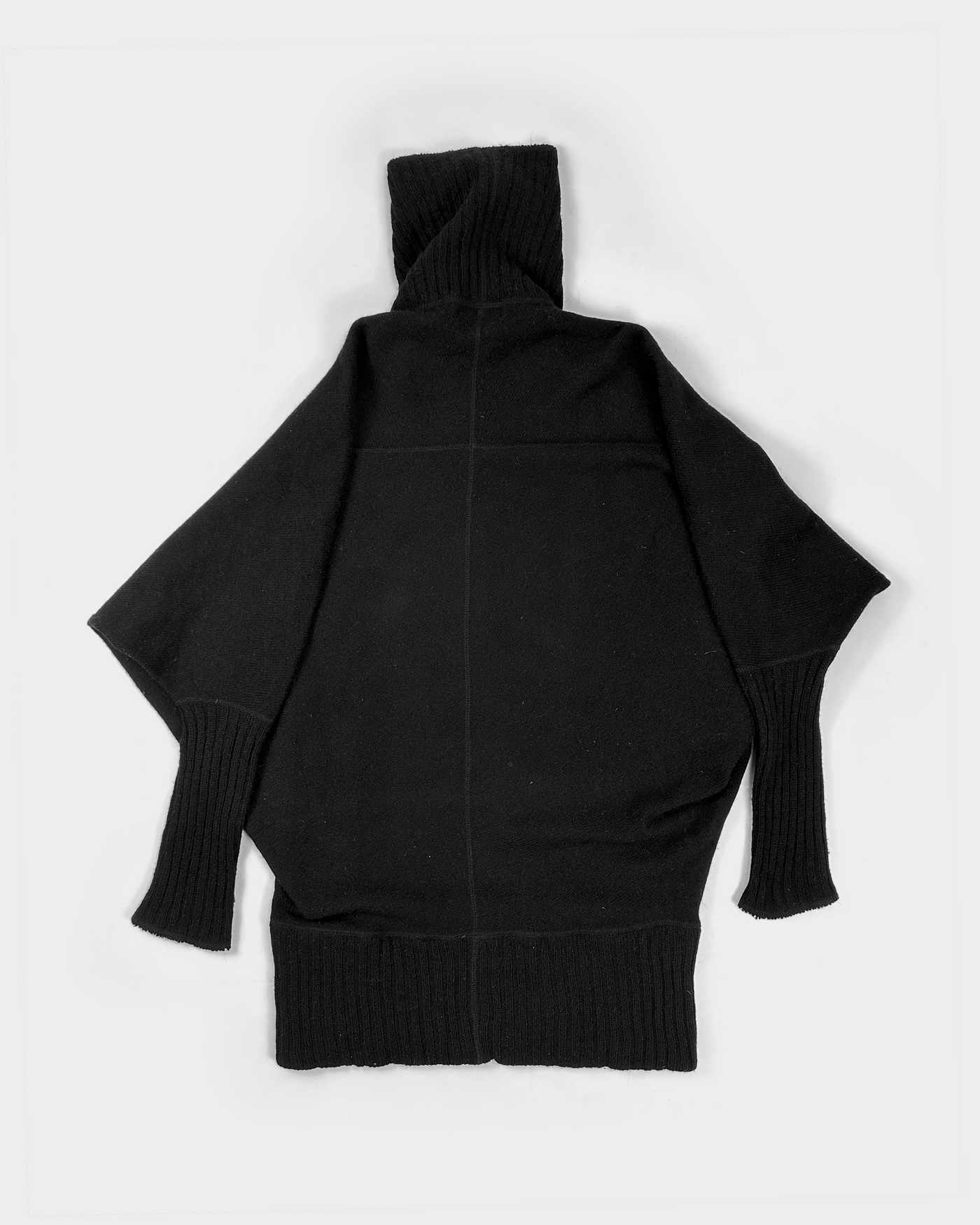 Cabane de Zucca "Bat Shape" Black Wool Knitwear 2000's