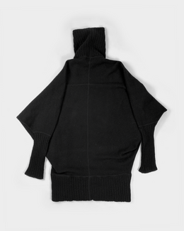 Cabane de Zucca "Bat Shape" Black Wool Knitwear 2000's
