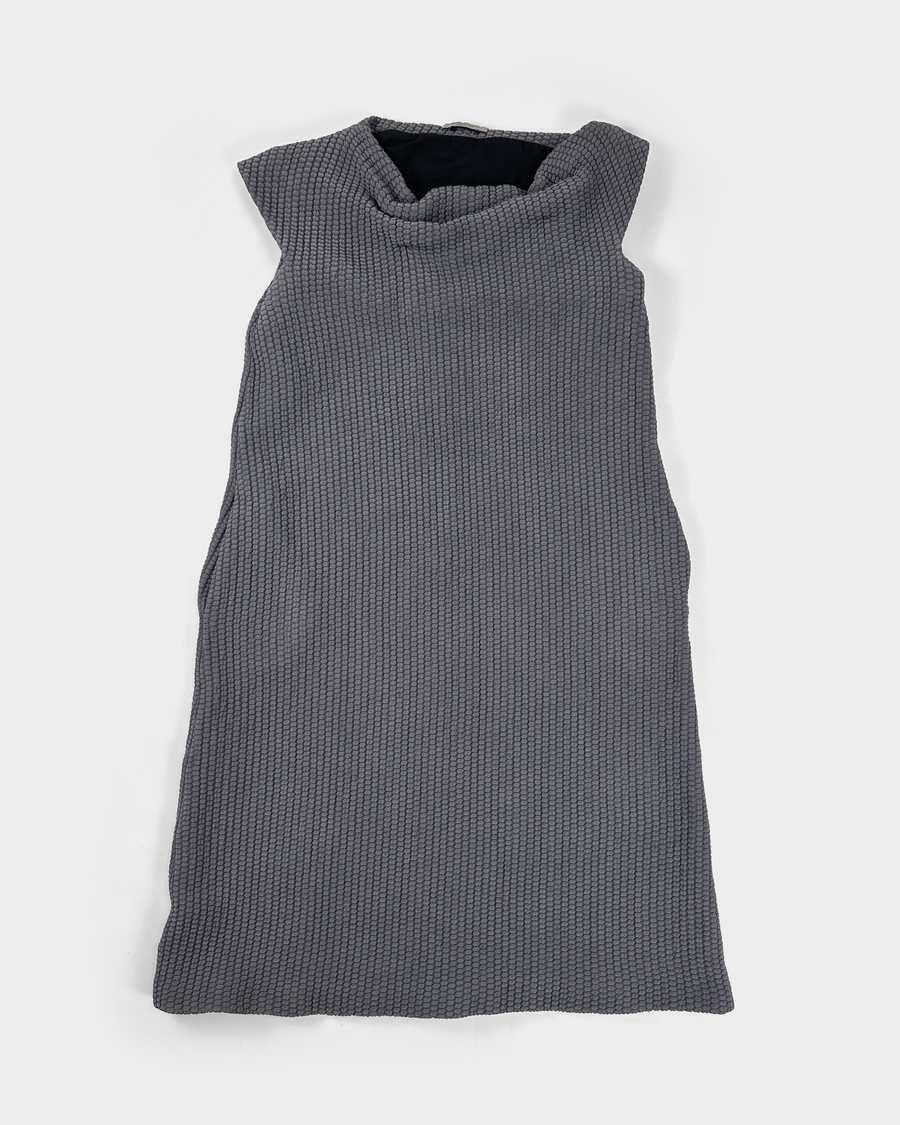 Bottega Veneta Wool + Silk Textured Grey Dress 20000's