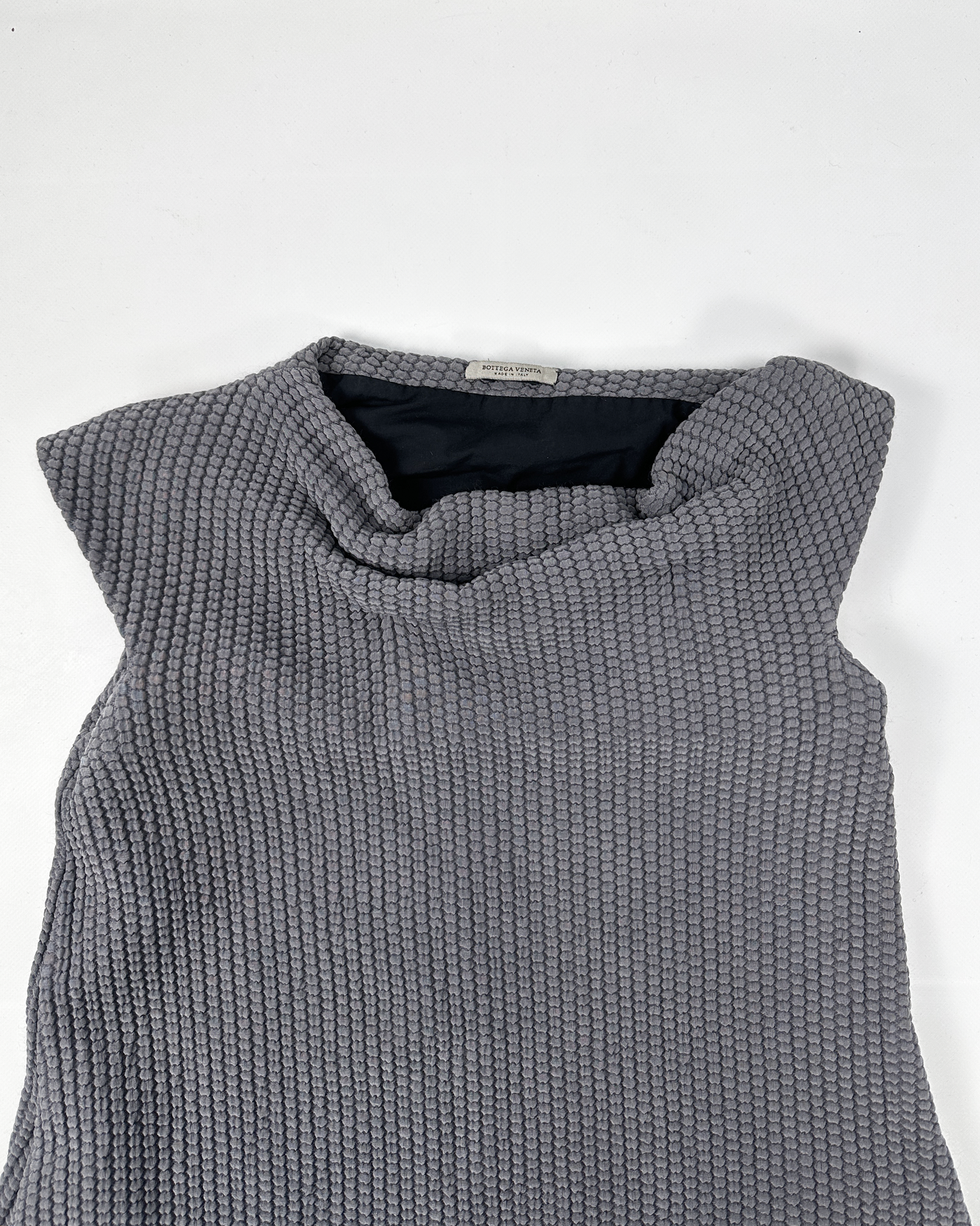 Bottega Veneta Wool + Silk Textured Grey Dress 20000's