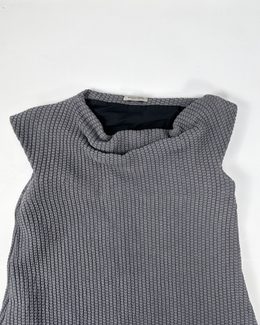 Bottega Veneta Wool + Silk Textured Grey Dress 20000's