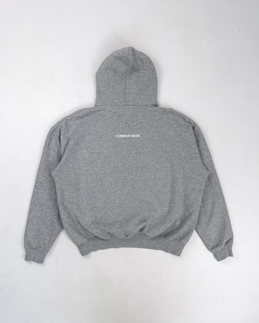 Number (N)ine x Common Base Boxy Grey Logo Hoodie 2000's