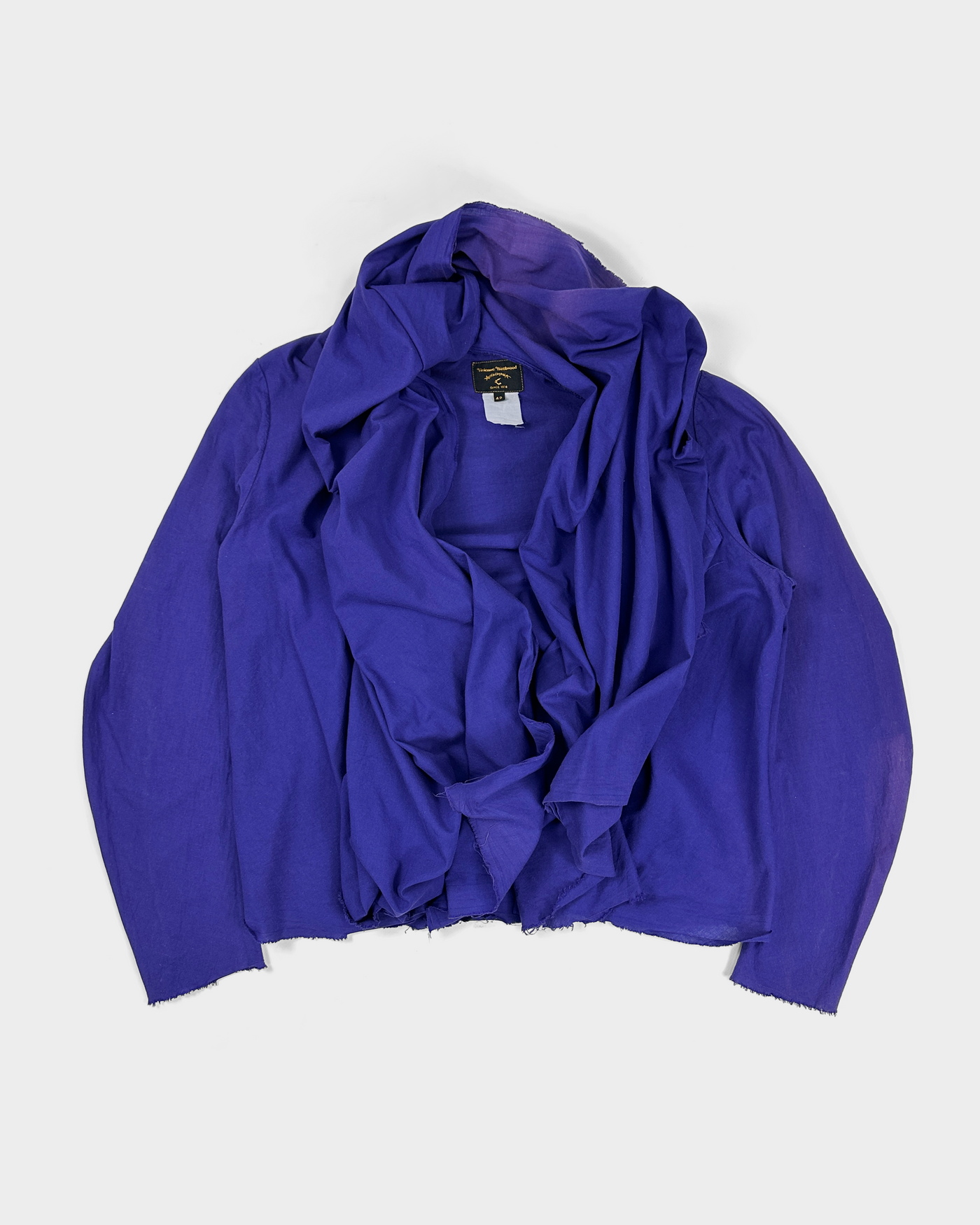 Vivienne Westwood Anglomania Rawedge Fabric Purple Top 1990's