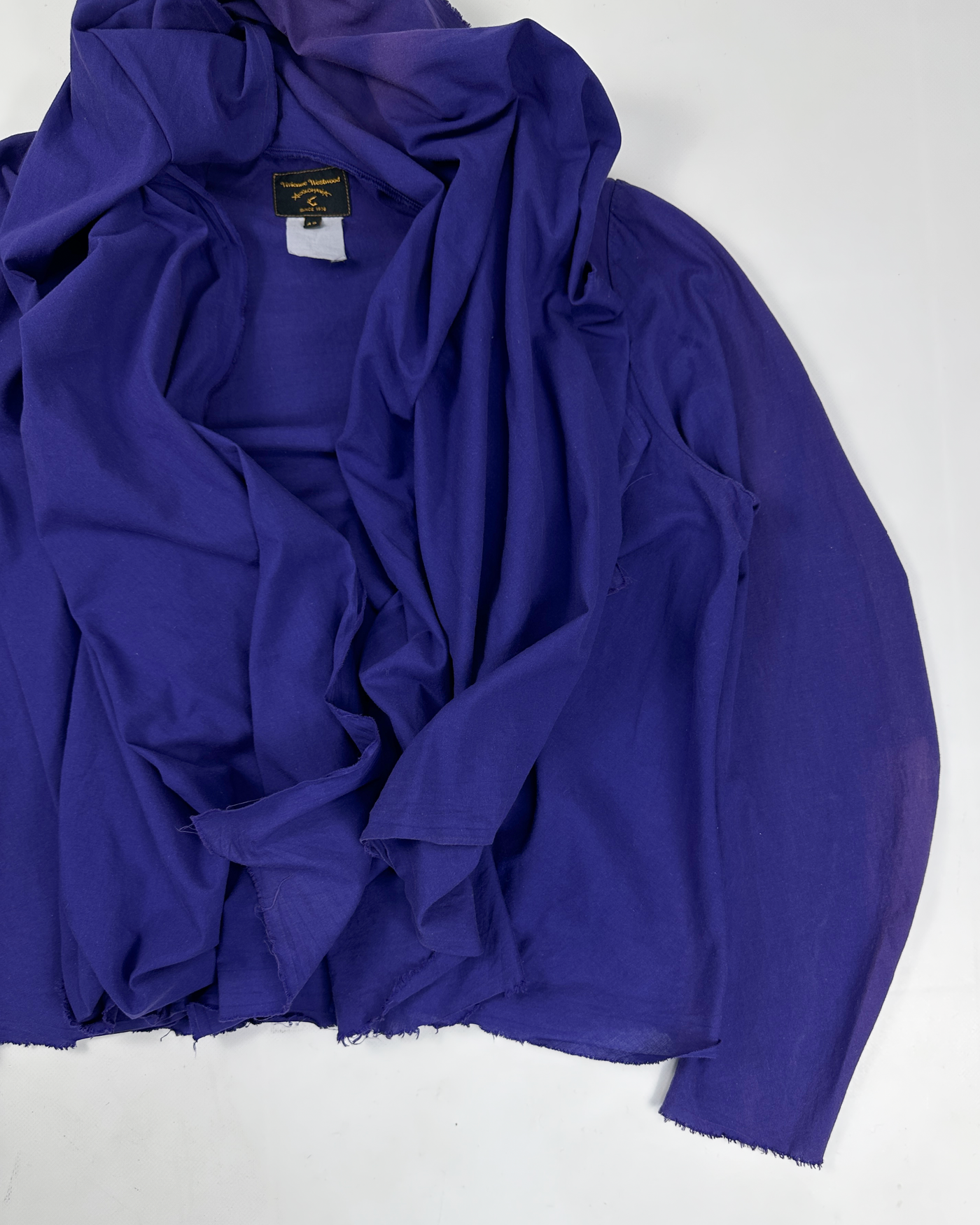 Vivienne Westwood Anglomania Rawedge Fabric Purple Top 1990's