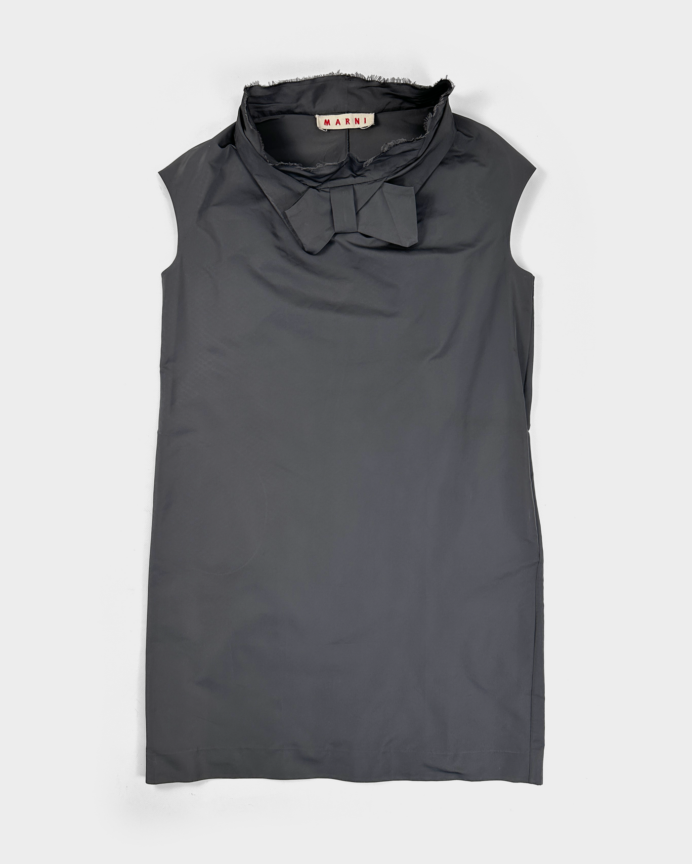 Marni Grey Light Silk-Textured Dress 2000's