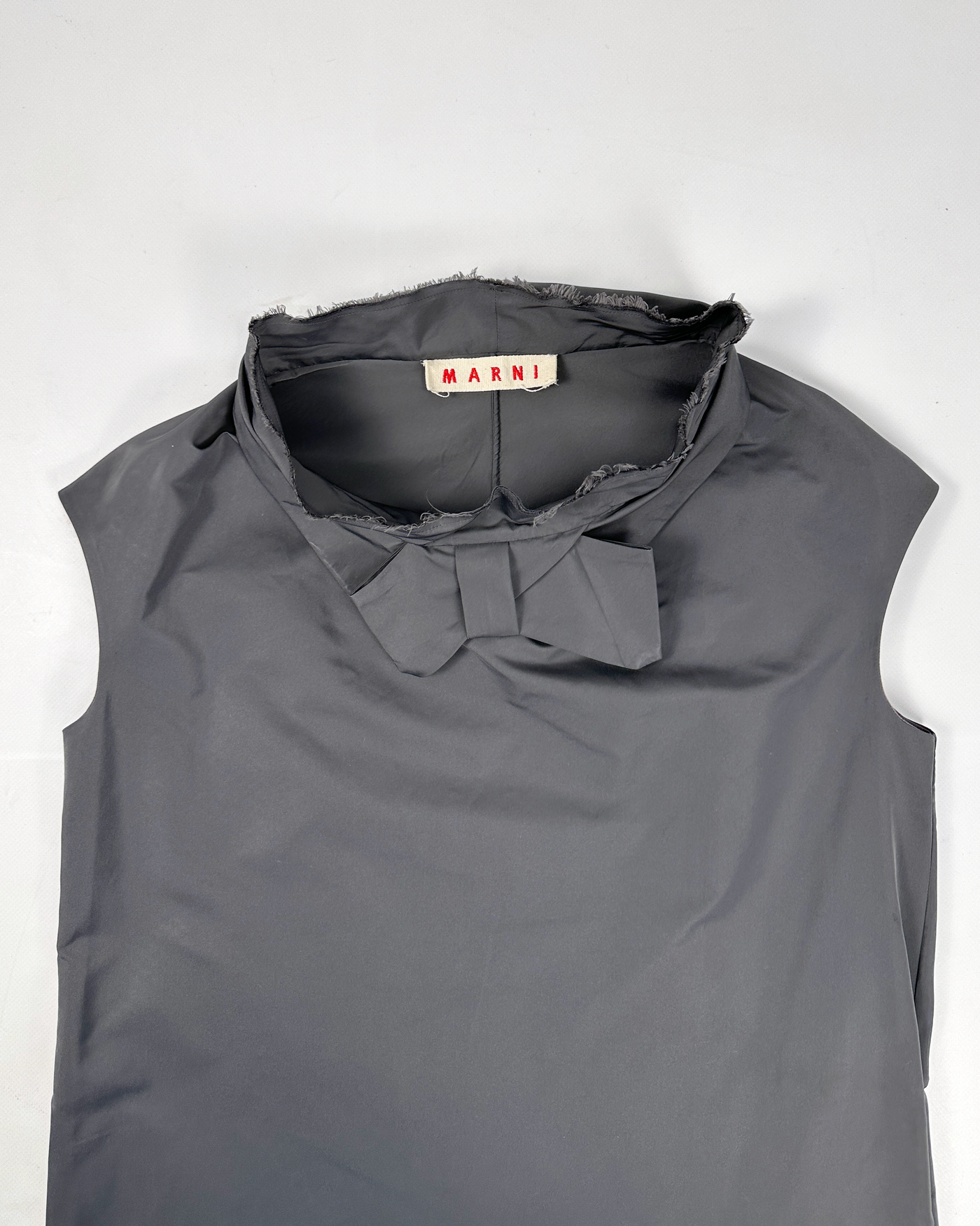 Marni Grey Light Silk-Textured Dress 2000's