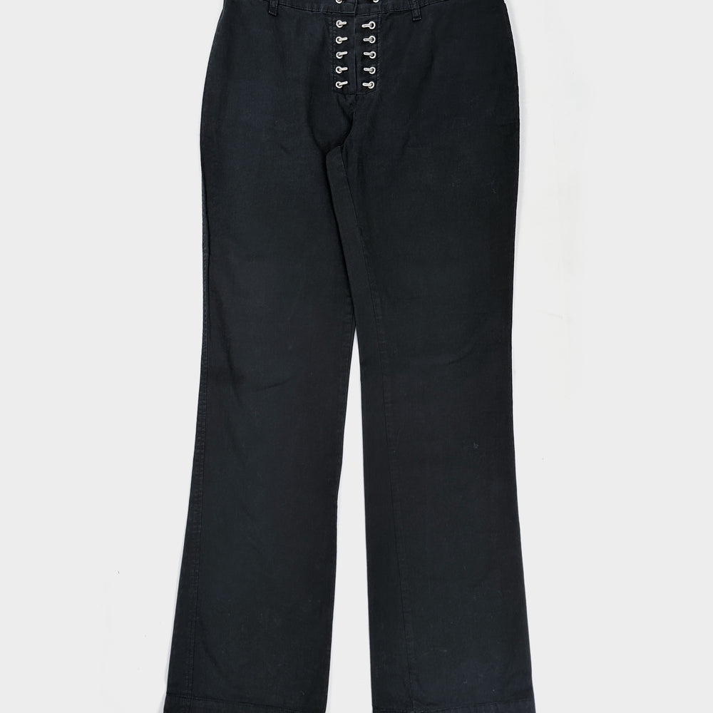 Jean Paul Gaultier Black Fastener Pants 2000's