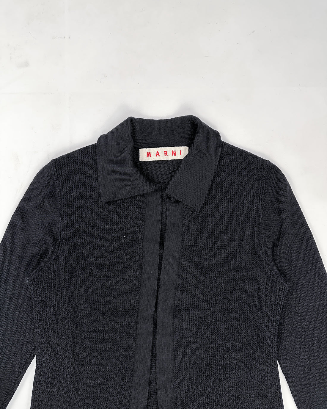 Marni Wool Knit Black Cardigan 2000's