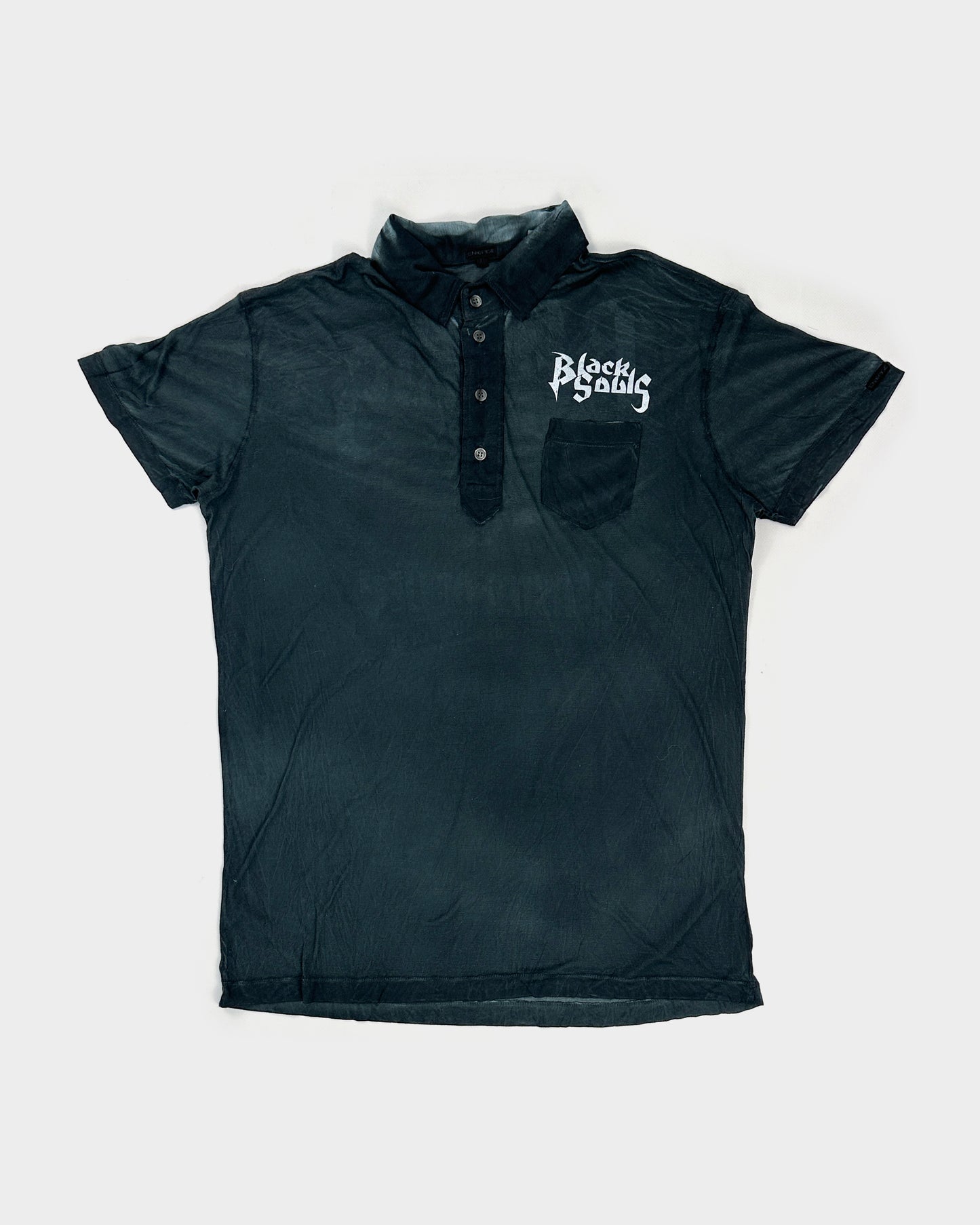 Energie "Balck Souls" Faded Light Polo Shirt 2000'S