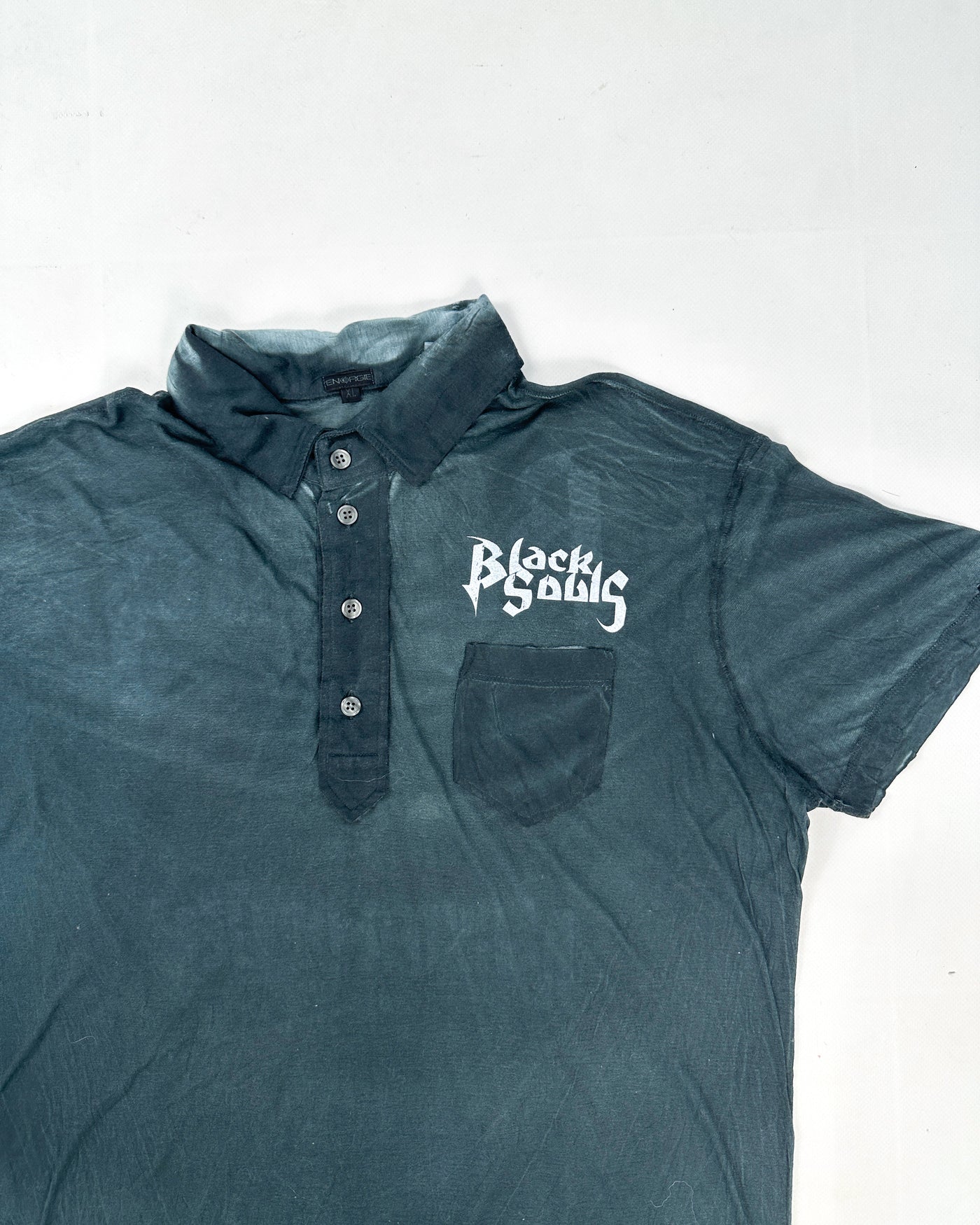 Energie "Balck Souls" Faded Light Polo Shirt 2000'S