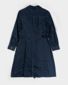 Miu Miu Black Translucid Thin Long Over-Shirt 2000's