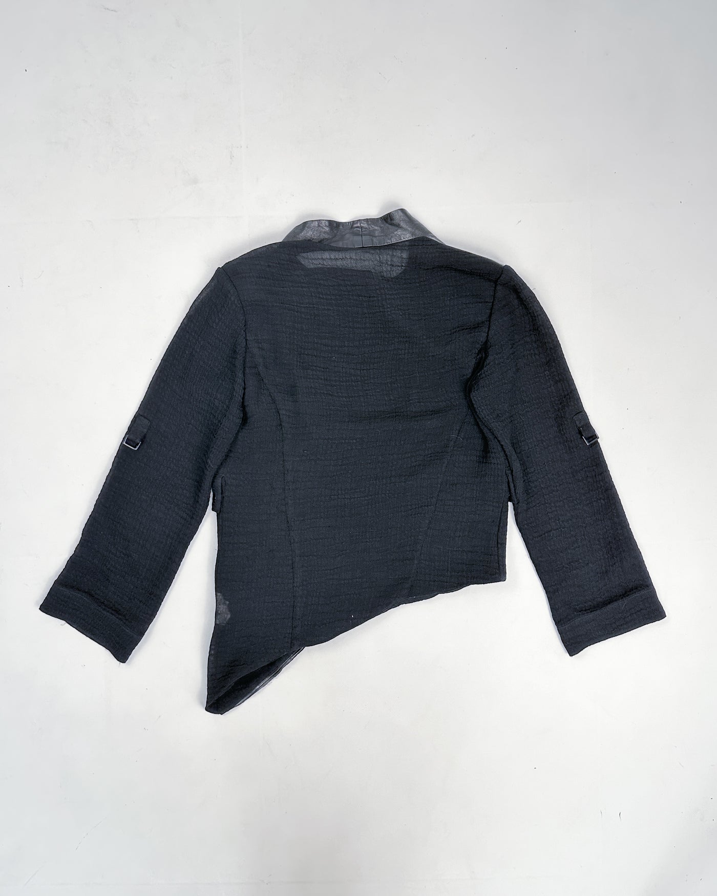 Helmut Lang Off Centered Zip Silk Jacket Made in USA 1990's