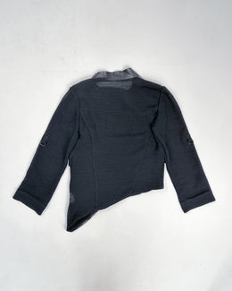 Helmut Lang Off Centered Zip Silk Jacket Made in USA 1990's