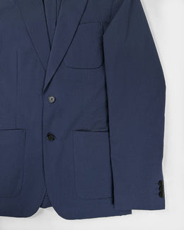 Louis Vuitton Textured Navy Blue Blazer 2000's