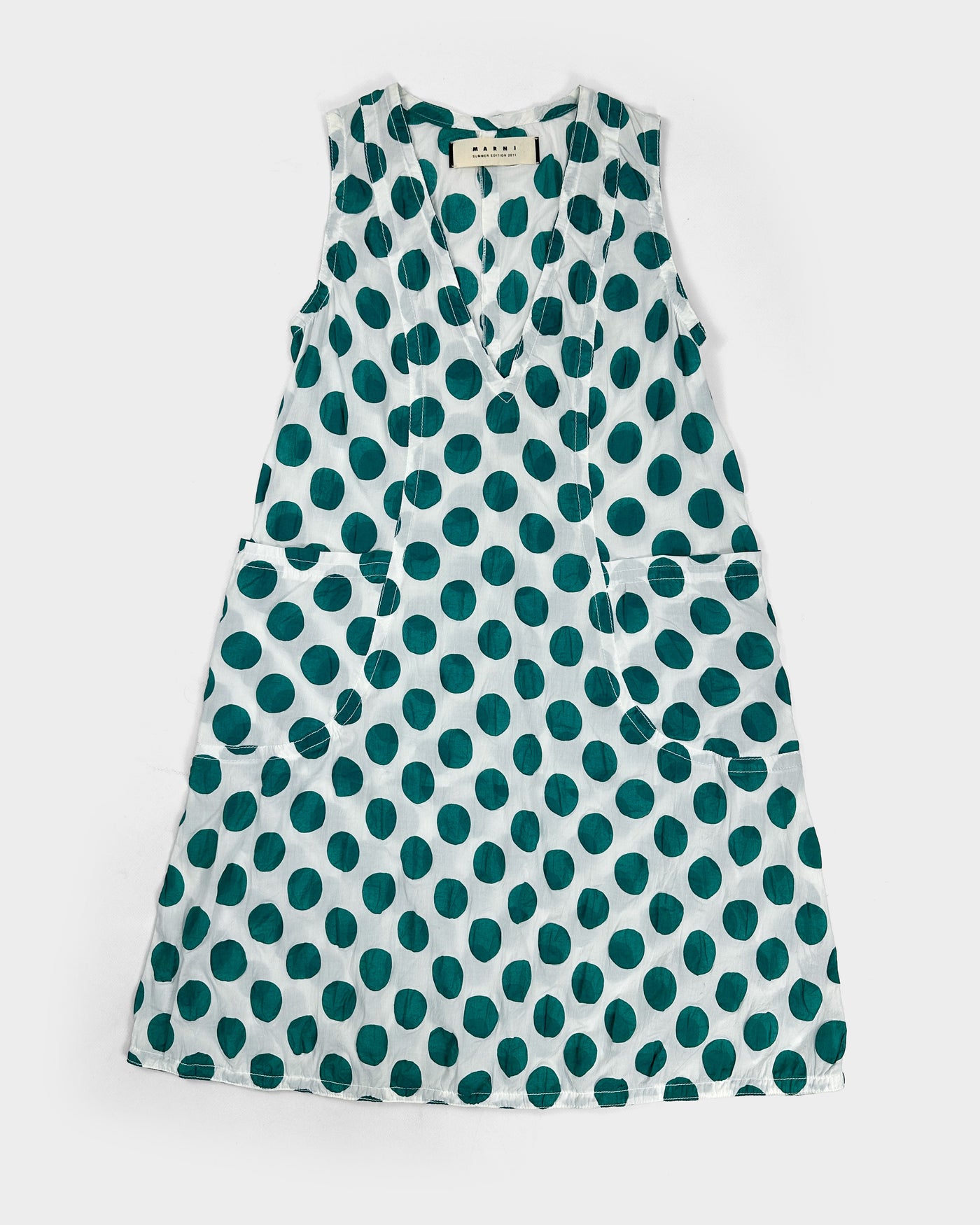 Marni Green Dots Cotton Light Dress Summer 2011