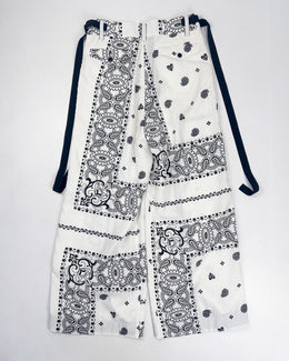 Sacai White Raw Edge Bandana Pants S/S 2016