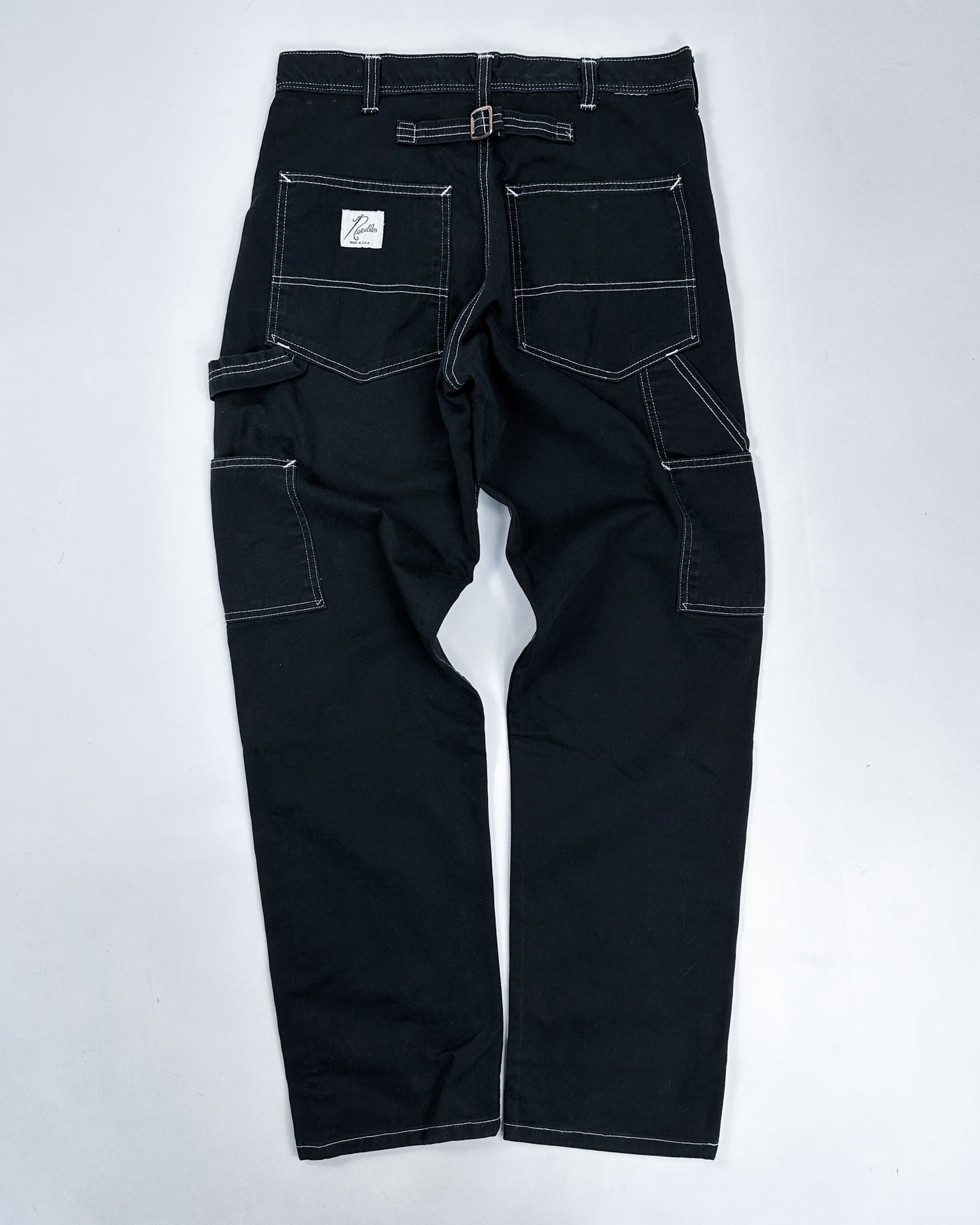 Needles Japan Black Carpenter Pants Made in USA 2000's