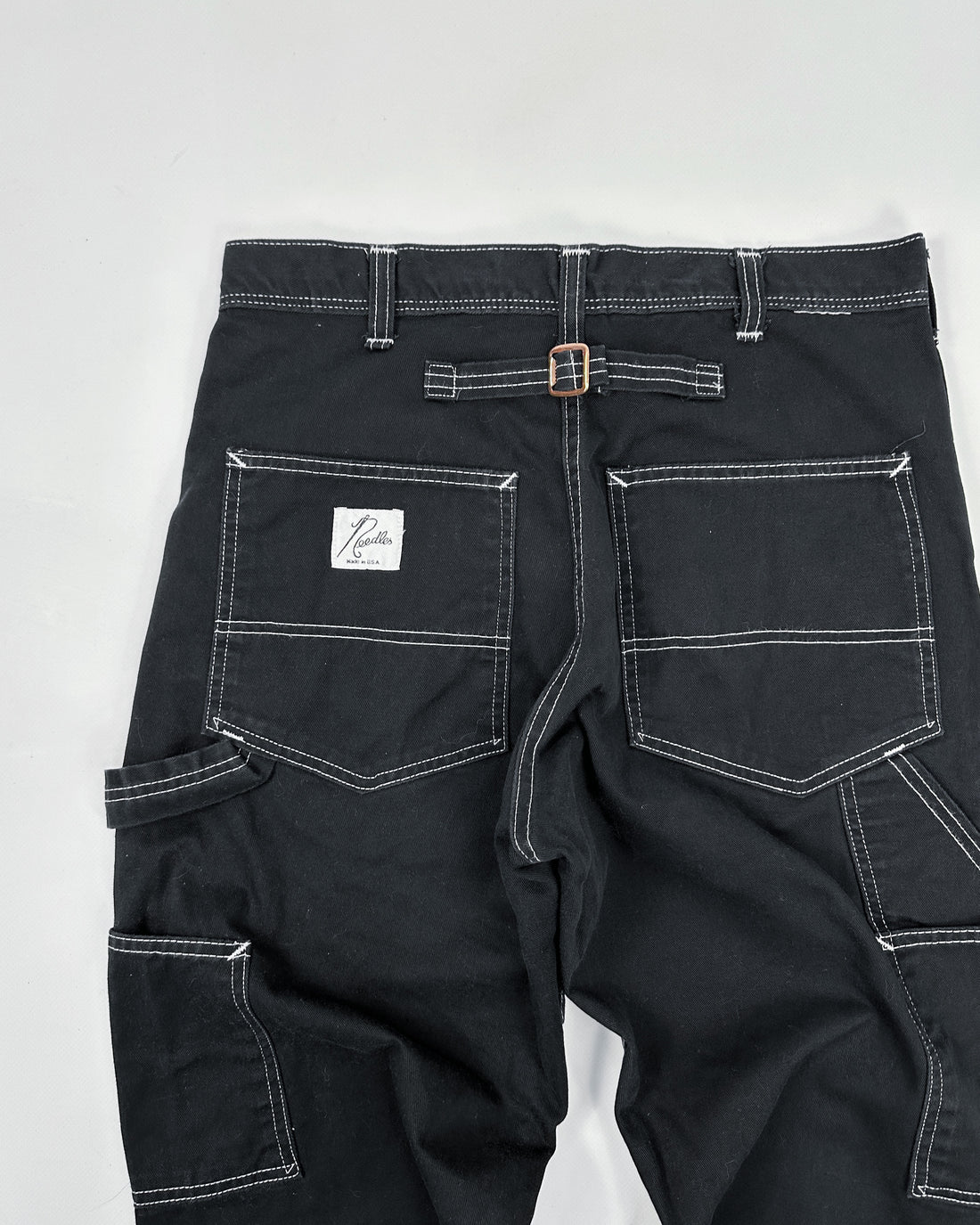 Needles Japan Black Carpenter Pants Made in USA 2000's