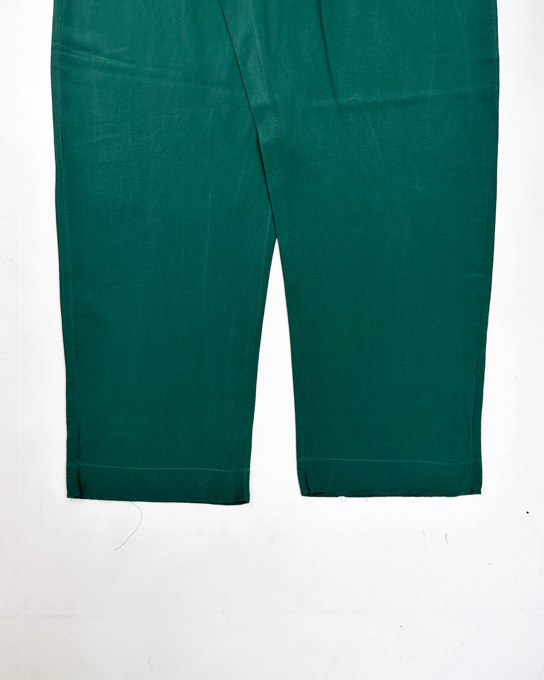 Marni Green Silk Wide Pants 2000's