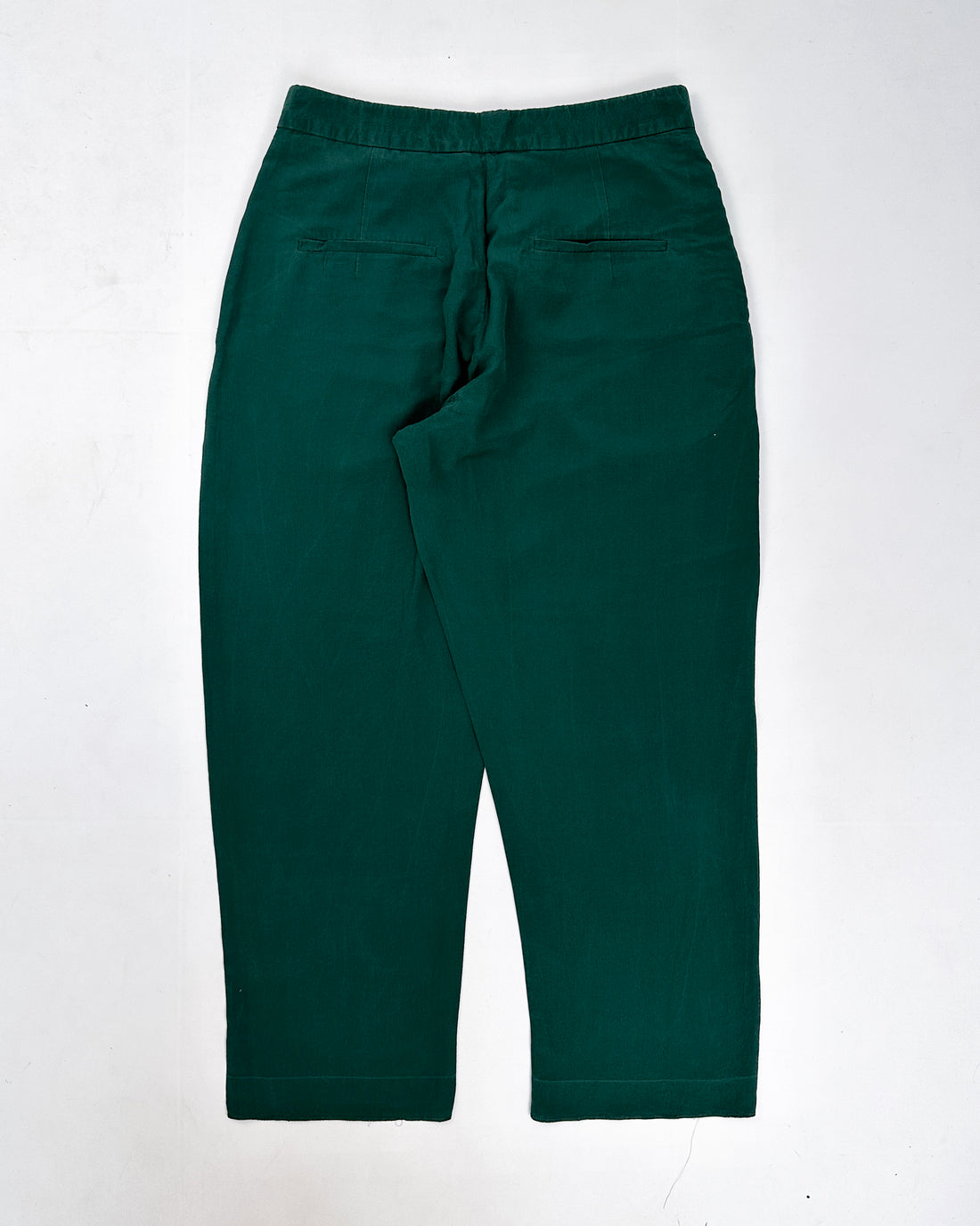 Marni Green Silk Wide Pants 2000's