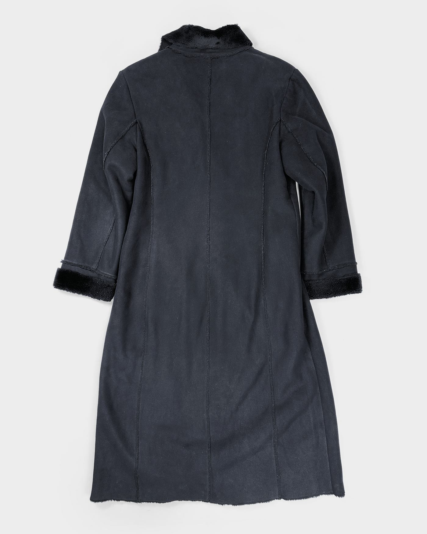 Balmain Black Long Coat Jacket 1990's