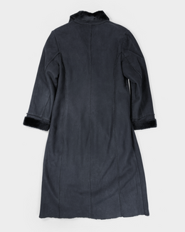 Balmain Black Long Coat Jacket 1990's