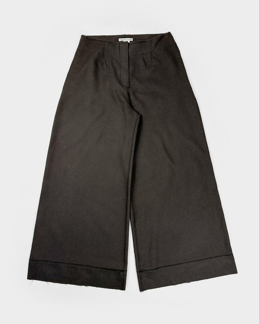 Sarah Pacini Raw Edge Wool Pants 2000's