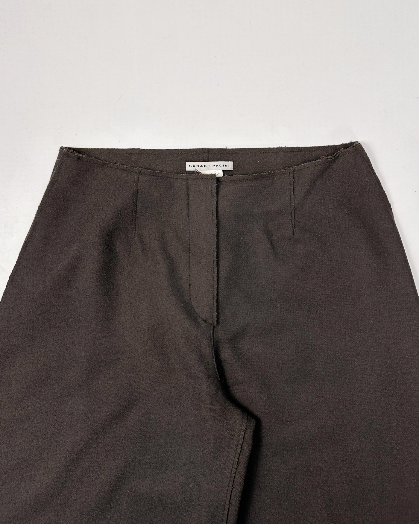 Sarah Pacini Raw Edge Wool Pants 2000's