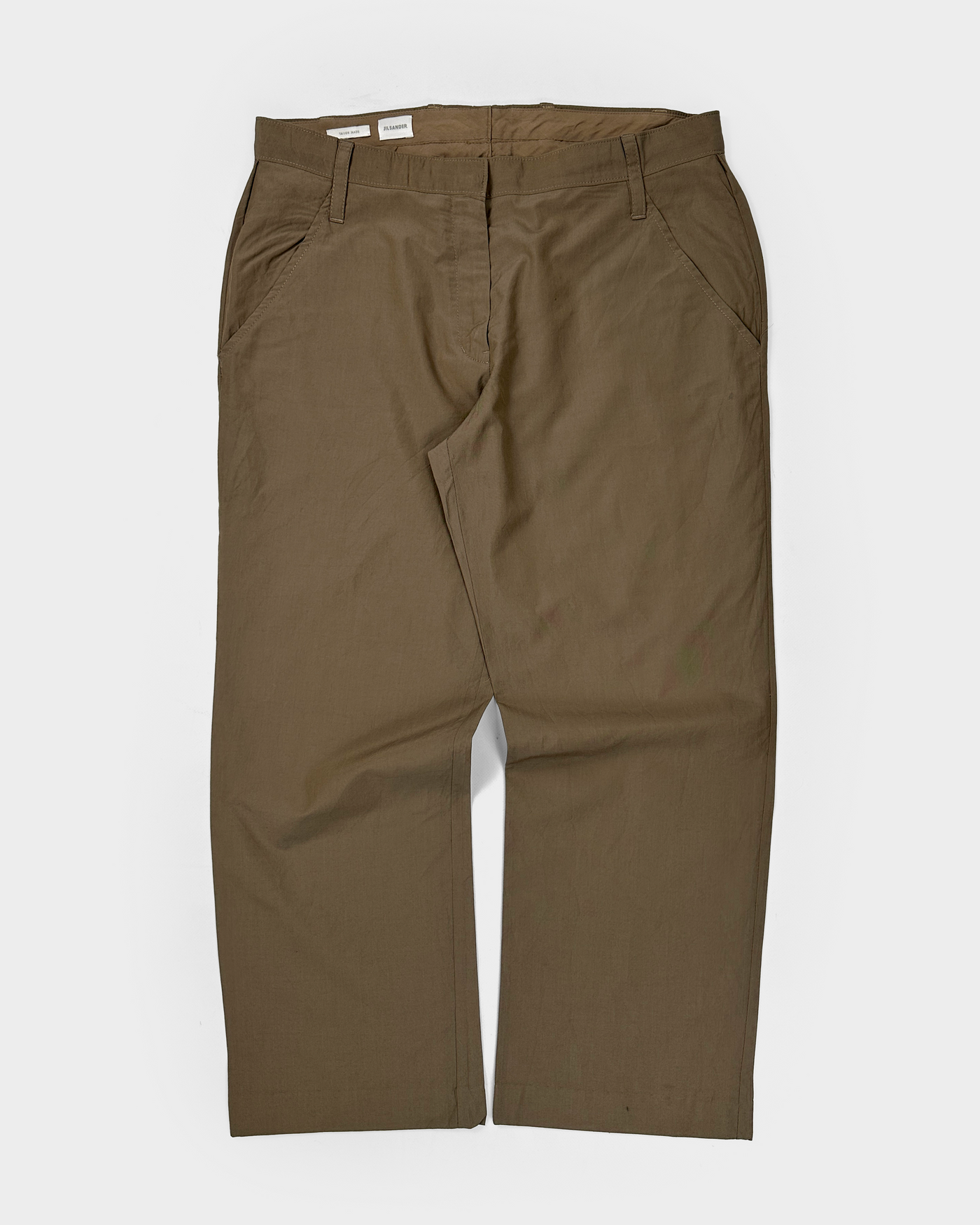 Jil Sander Brown Tailor Cotton Pants 2000's